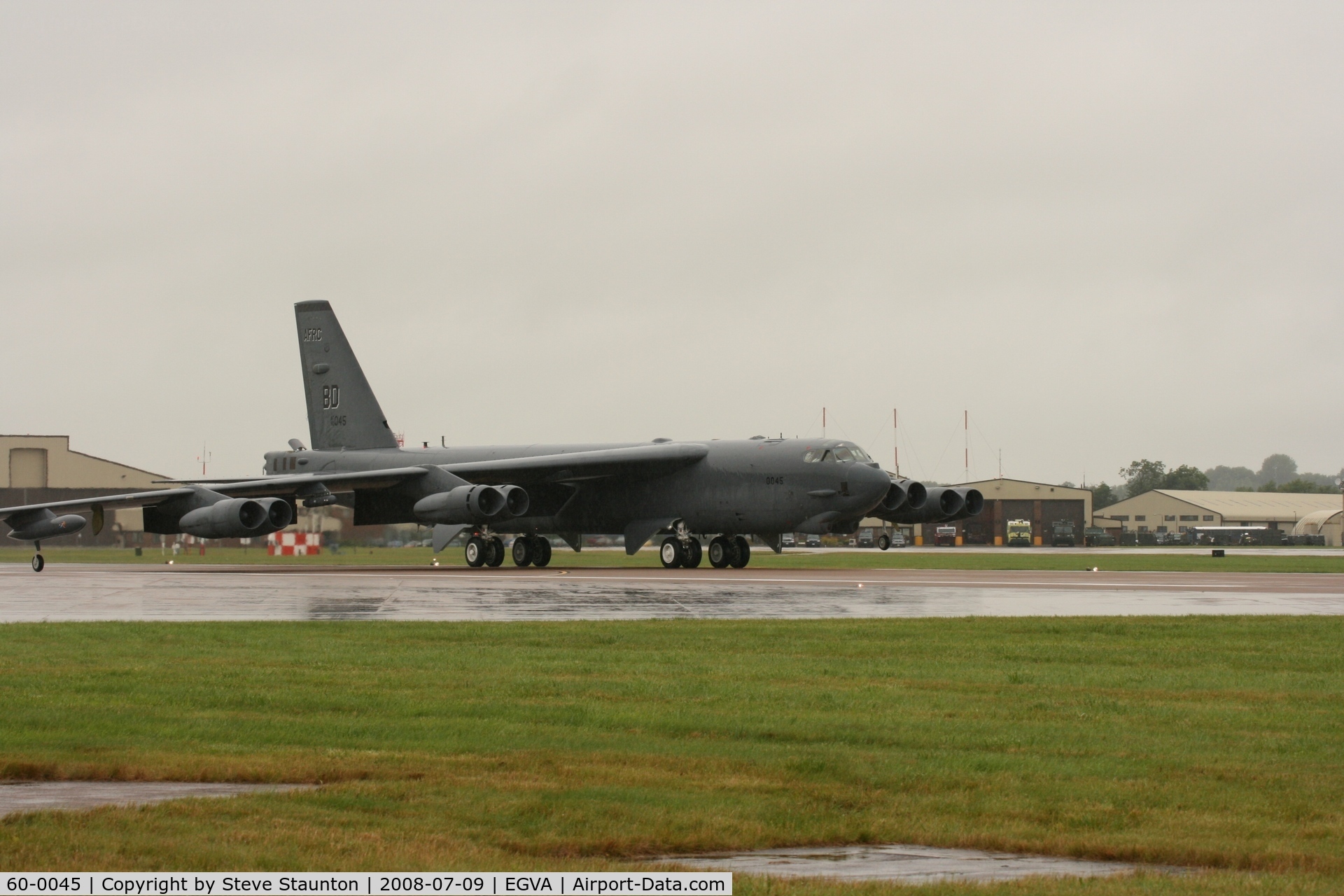 60-0045, 1960 Boeing B-52H Stratofortress C/N 464410, Taken at the Royal International Air Tattoo 2008 during arrivals and departures (show days cancelled due to bad weather)
