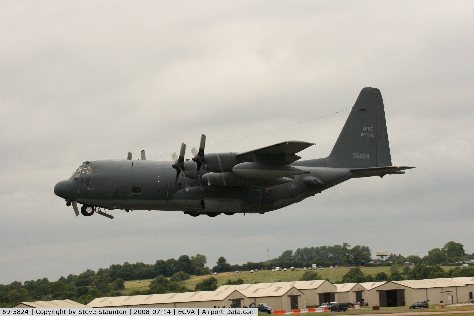 69-5824, 1969 Lockheed HC-130P Hercules C/N 382-4372, Taken at the Royal International Air Tattoo 2008 during arrivals and departures (show days cancelled due to bad weather)