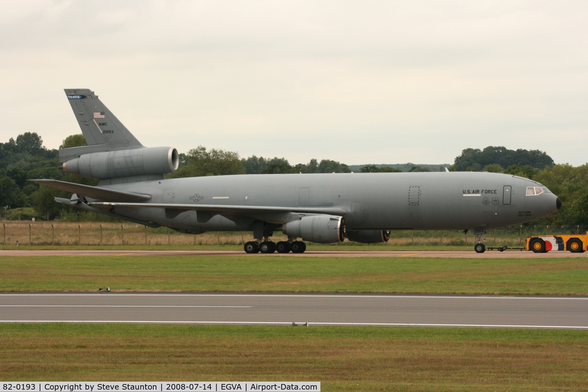 82-0193, 1982 McDonnell Douglas KC-10A Extender C/N 48215, Taken at the Royal International Air Tattoo 2008 during arrivals and departures (show days cancelled due to bad weather)