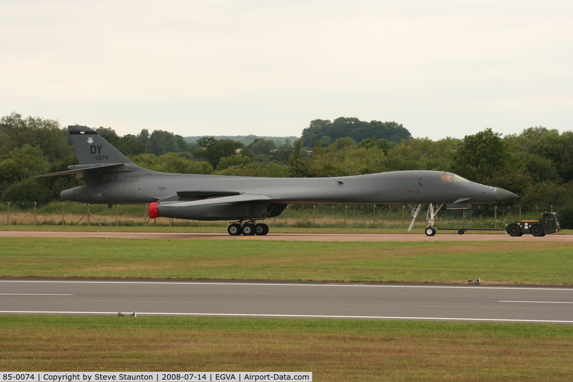 85-0074, Rockwell B-1B Lancer C/N 34, Taken at the Royal International Air Tattoo 2008 during arrivals and departures (show days cancelled due to bad weather)