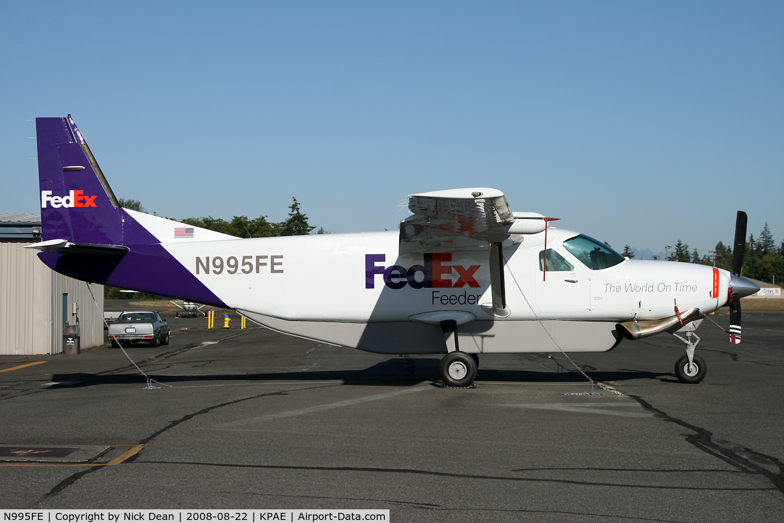 N995FE, 1988 Cessna 208B Super Cargomaster C/N 208B-0133, Outside our local paint shop