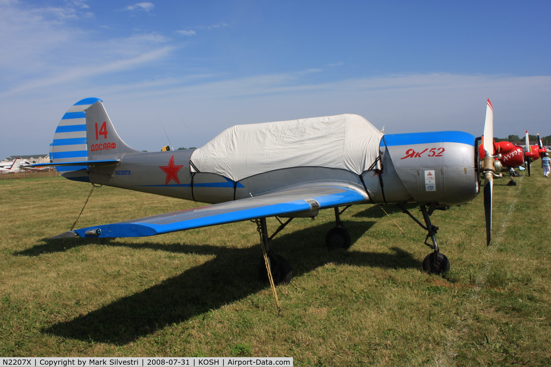 N2207X, 1982 Yakovlev Yak-52 C/N 822014, Oshkosh 2008