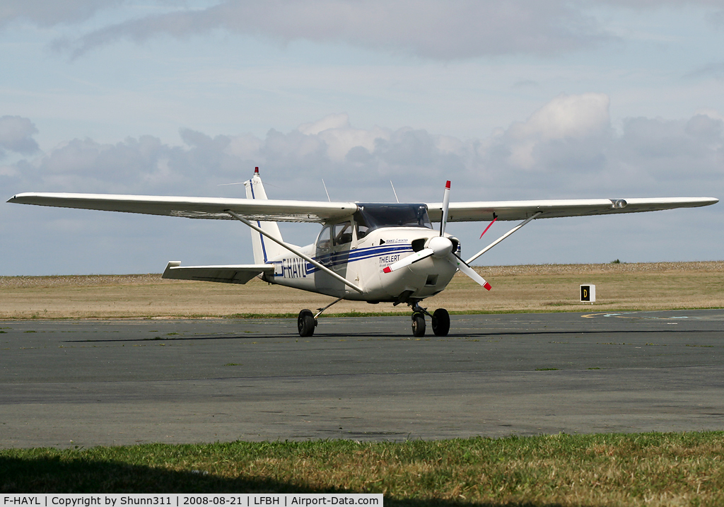F-HAYL, Reims F172G C/N 0239, Parked in front of maintenance hangar...