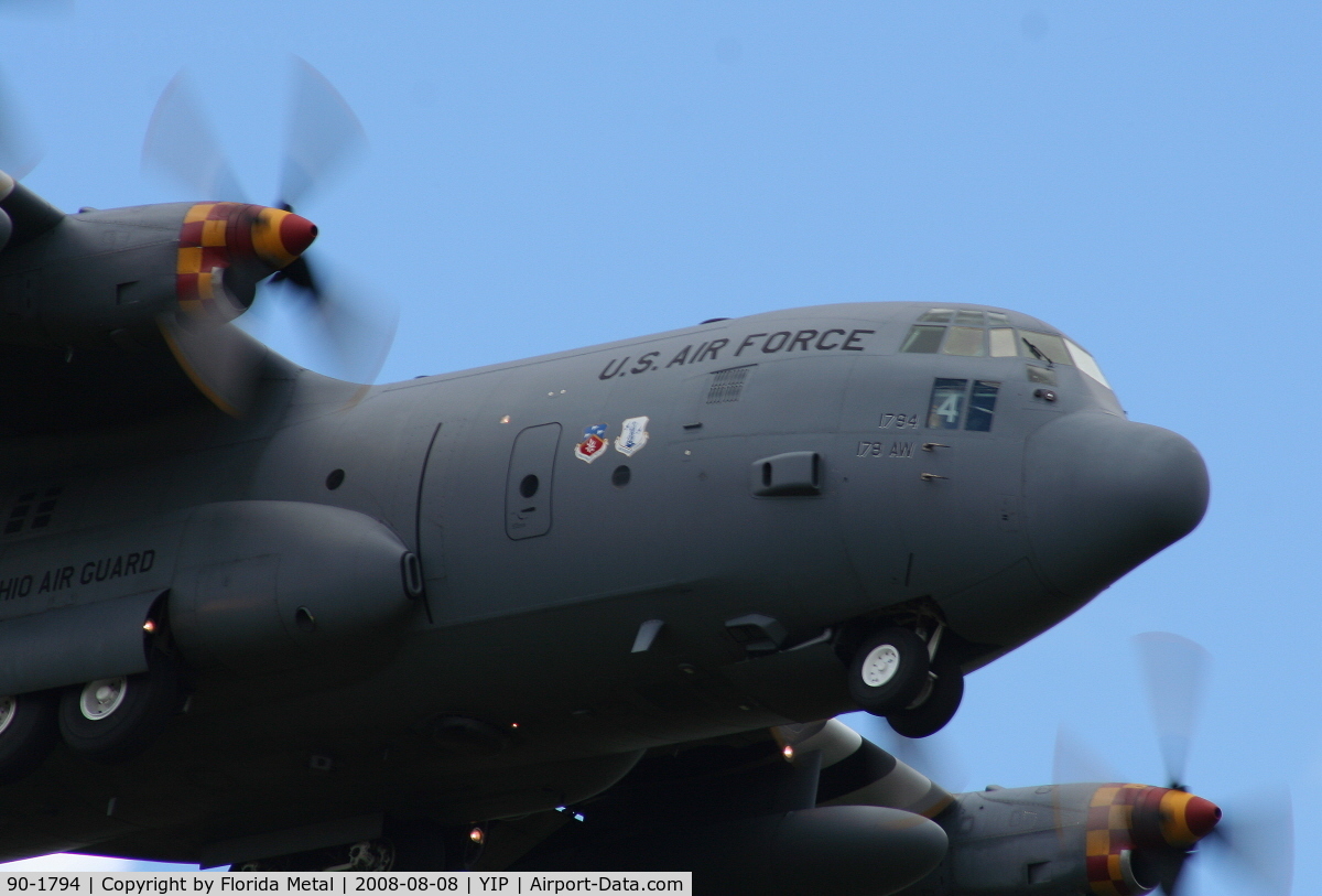 90-1794, 1990 Lockheed C-130H Hercules C/N 382-5247, Lockheed C-130 Hercules of Ohio National Guard