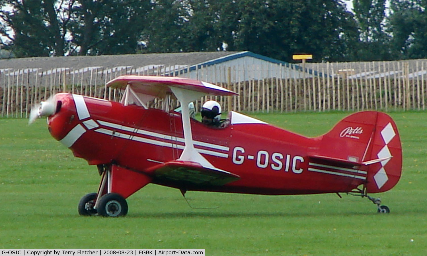 G-OSIC, 1977 Pitts S-1C Special C/N 1921-77, Visitor to Sywell on 2008 Ragwing Fly-in day