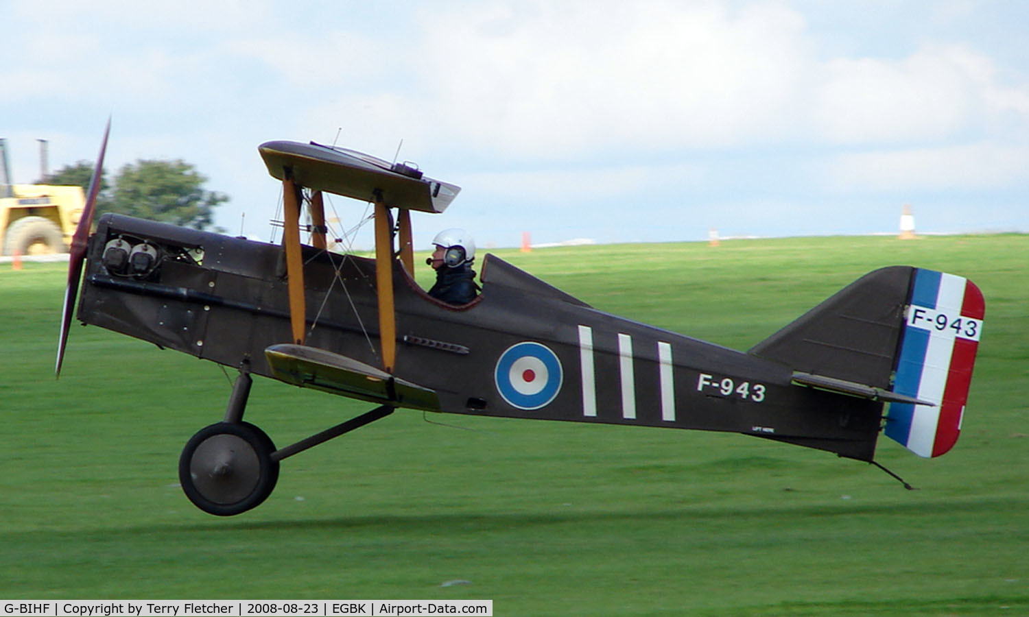 G-BIHF, 1983 Royal Aircraft Factory SE-5A Replica C/N PFA 020-10548, Replica SE5A - Visitor to Sywell on 2008 Ragwing Fly-in day