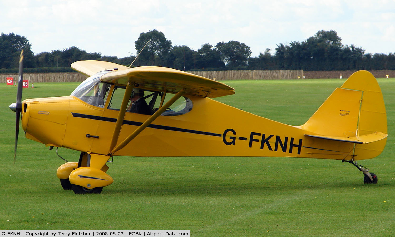 G-FKNH, 1948 Piper PA-15 Vagabond Vagabond C/N 15-291, Visitor to Sywell on 2008 Ragwing Fly-in day