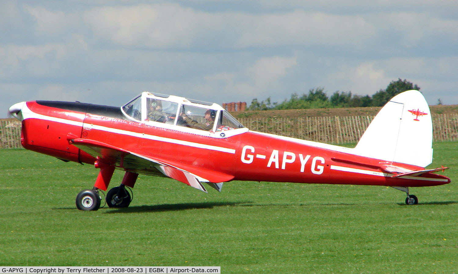 G-APYG, 1950 De Havilland DHC-1 Chipmunk T.10 C/N C1/0060, Visitor to Sywell on 2008 Ragwing Fly-in day