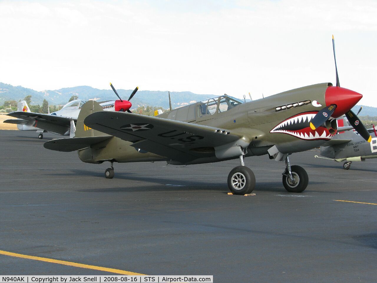 N940AK, 1941 Curtiss P-40E Warhawk C/N 15321, 2008 Wings Over Wine Country Air Show