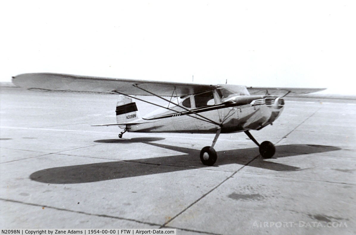 N2098N, Piper PA-28-161 C/N 287916258, Cessna 140 at Meacham Field @ 1954