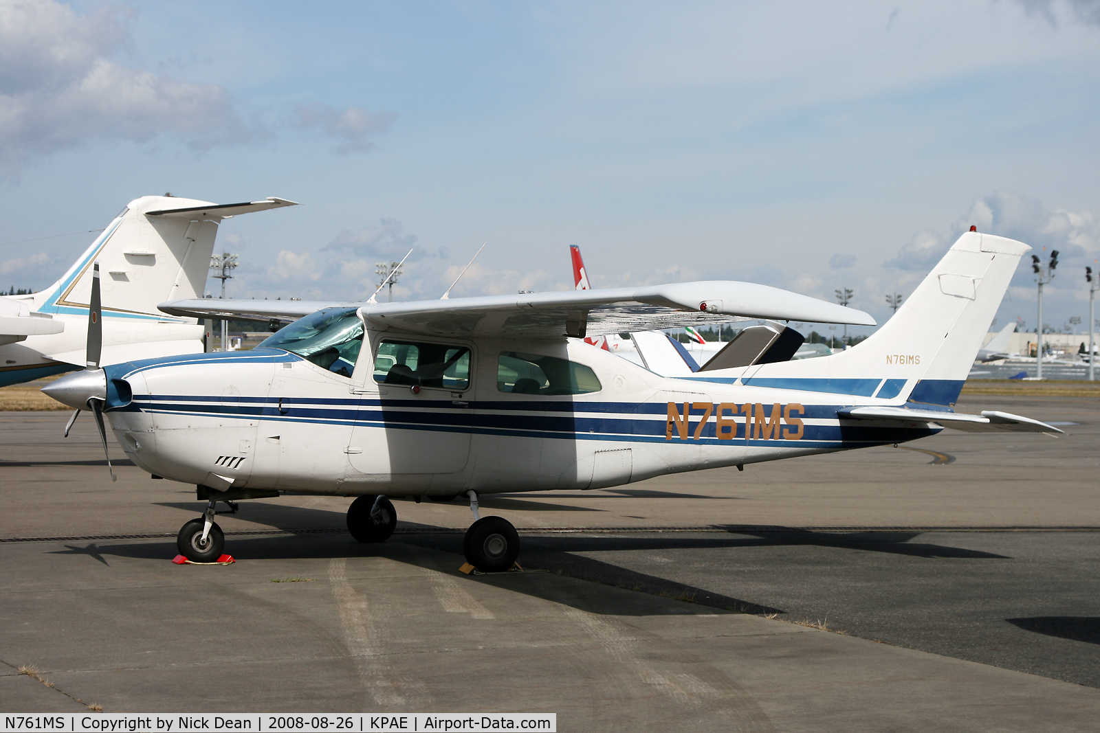 N761MS, 1977 Cessna T210M Turbo Centurion C/N 21062369, Another visitor