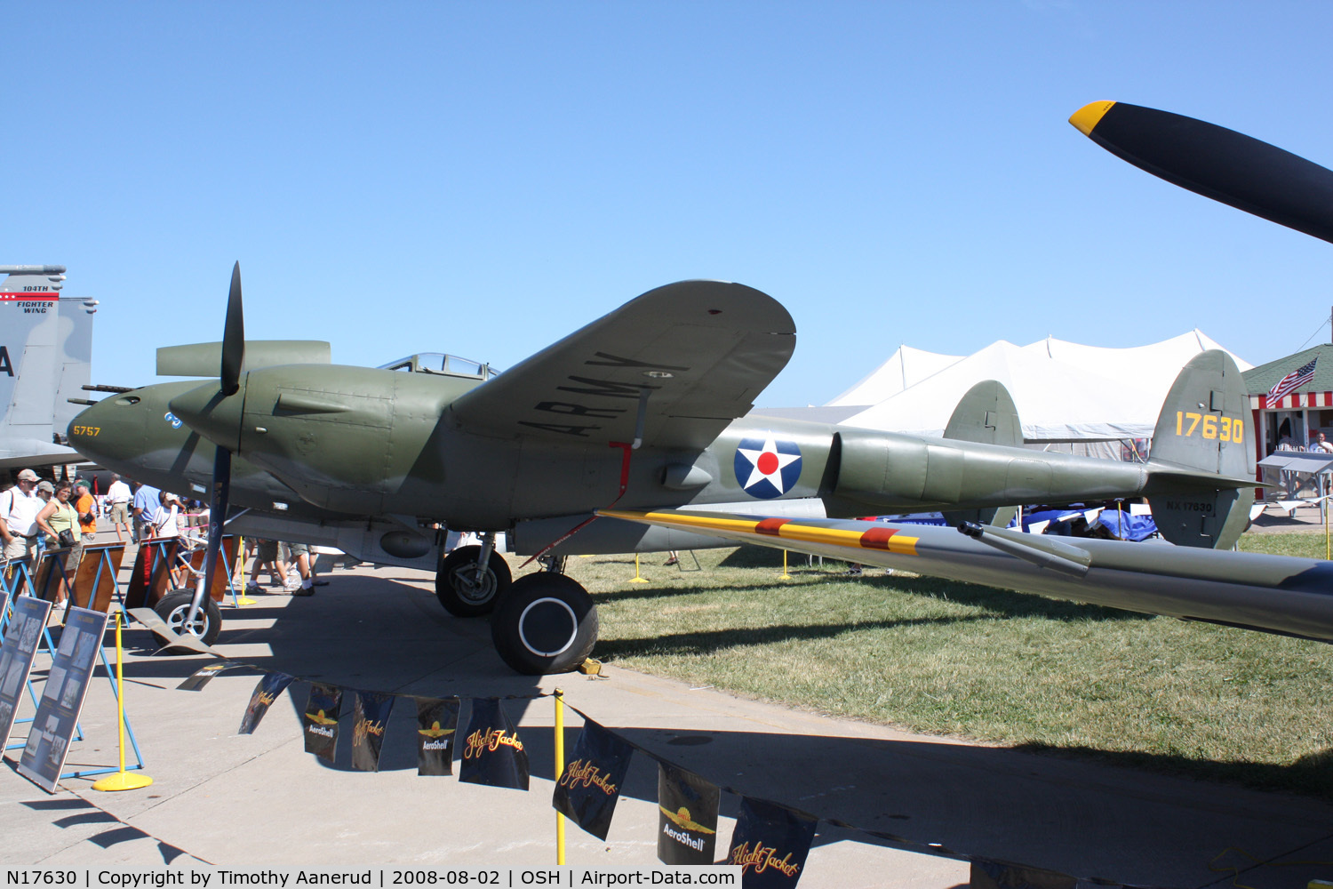N17630, 1941 Lockheed P-38F C/N 41-7630 (222-5757), EAA AirVenture 2008