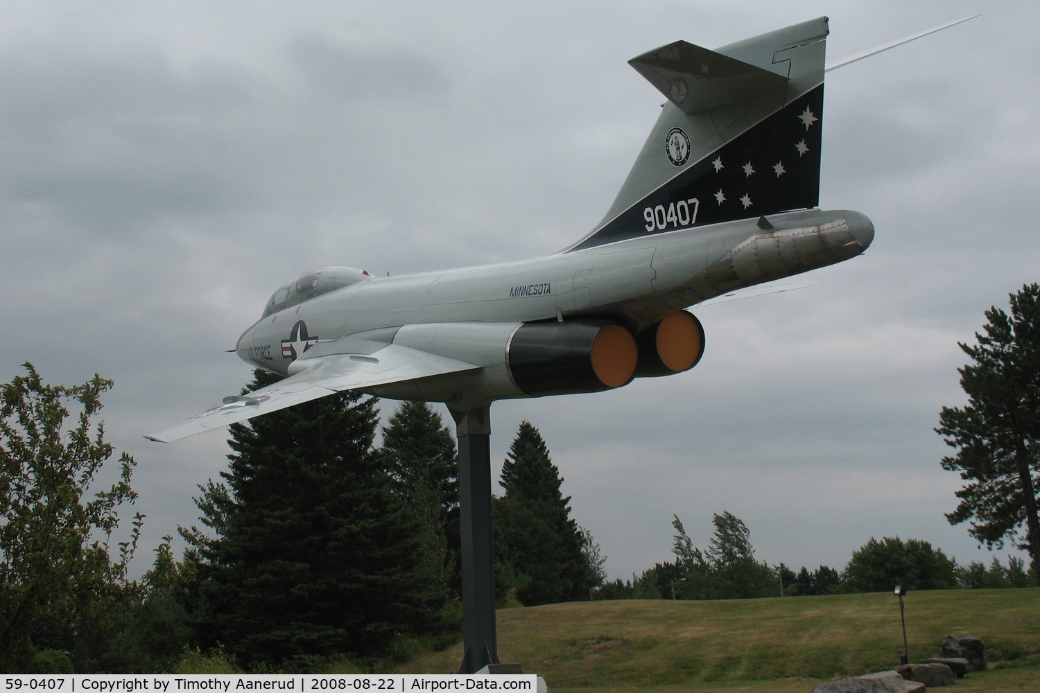 59-0407, 1959 McDonnell F-101F-116-MC Voodoo C/N 731, McDonnell F-101F-116-MC Voodoo, 59-0407, Memorial dedicated to Capt Sherman Gonyea and Capt James Verville. died in the crash of their F-101 on 17 Dec 1971