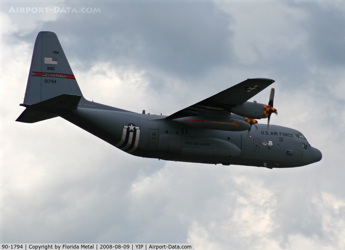 90-1794, 1990 Lockheed C-130H Hercules C/N 382-5247, Lockheed C-130 Hercules of Ohio National Guard