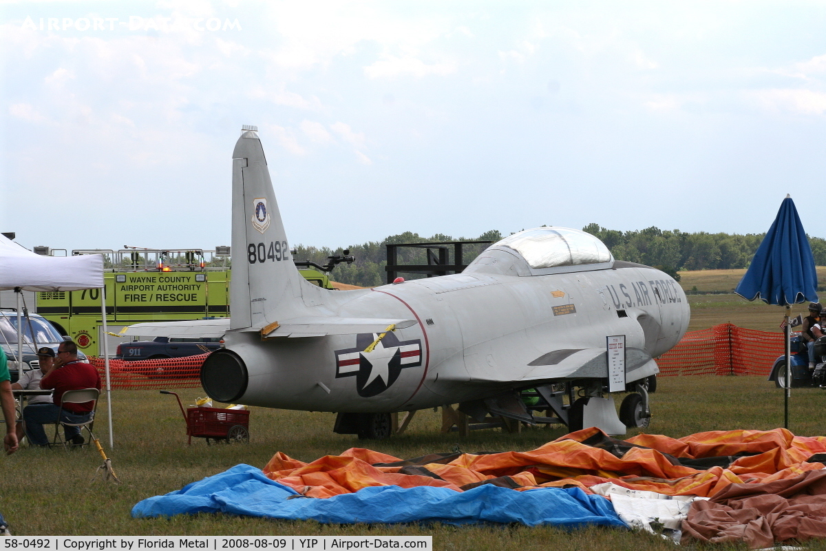 58-0492, 1958 Lockheed T-33A Shooting Star C/N 580-1540, T-33A being restored by Yankee Air Museum