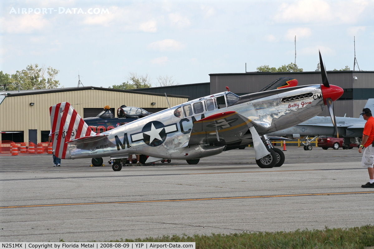 N251MX, 1943 North American P-51C-10 Mustang C/N 103-22730, P-51C Betty Jane