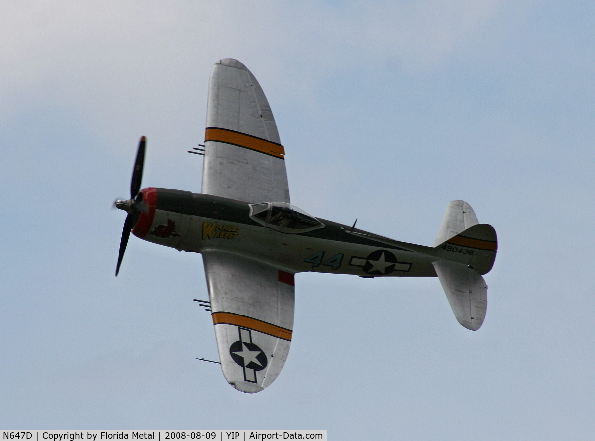 N647D, 1944 Republic P-47D Thunderbolt C/N 8955583, P-47D Wicked Wabbit