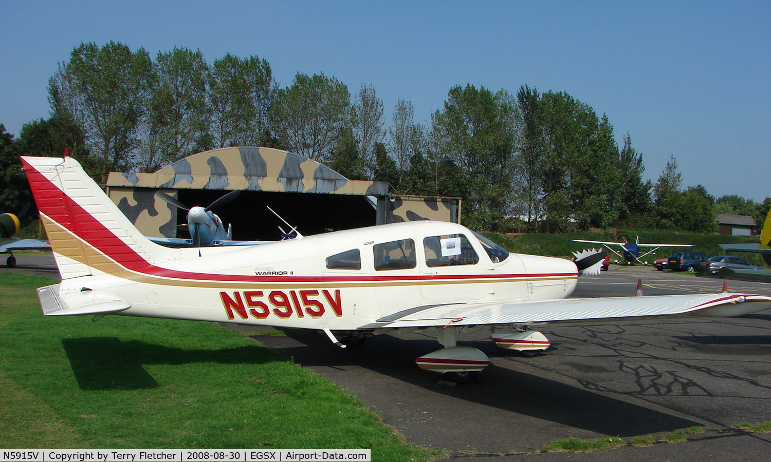 N5915V, 1977 Piper PA-28-161 Cherokee Warrior II C/N 28-7716215, Piper Pa-28-161 at North Weald