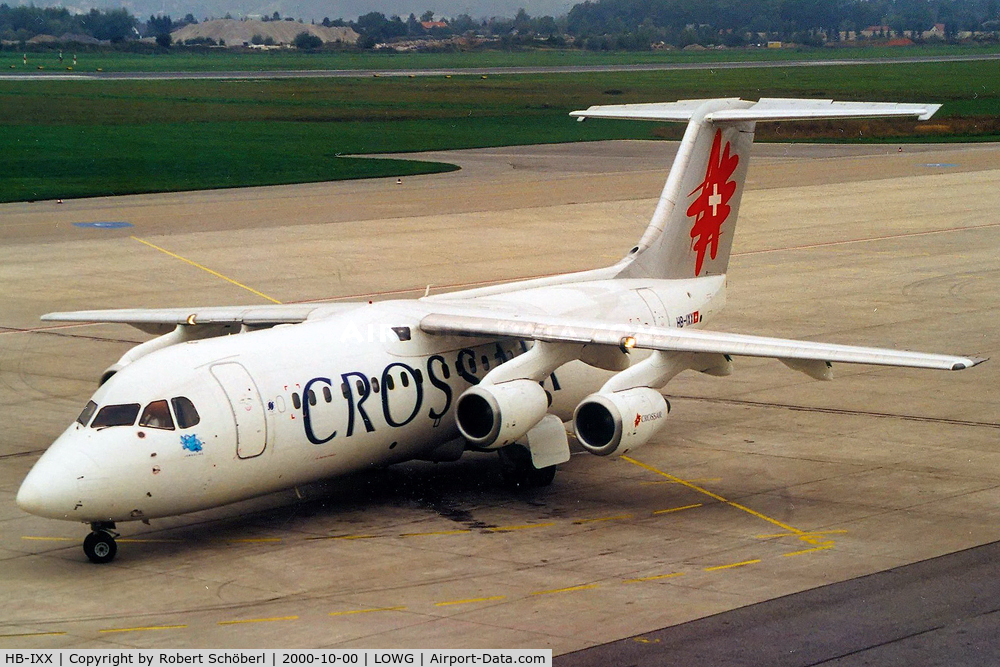 HB-IXX, 1995 British Aerospace Avro 146-RJ100 C/N E3262, LOWG/GRZ-LSZH/ZRH