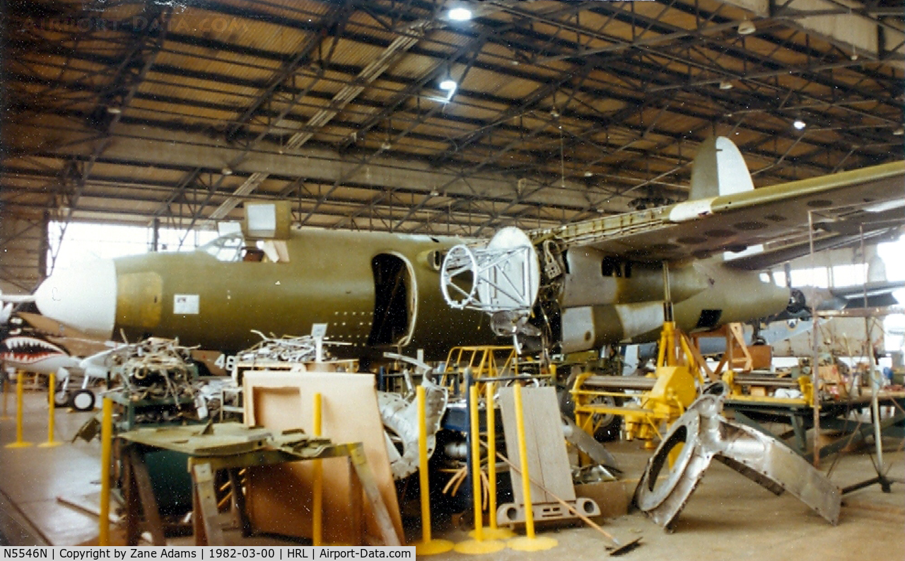 N5546N, Martin TB-26C Marauder C/N 2253 (4762?), CAF B-26 Carolyn under restoration at Harlingen