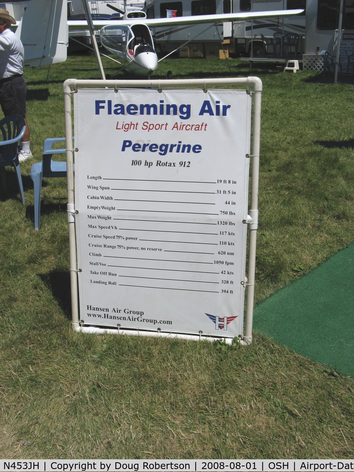 N453JH, Flaming Air FA-04 Peregrine C/N FA 04-0108, Flaeming Air Gmbh FA-04 PEREGRINE, Rotax 912 100 Hp, LSA candidate ex-wings, data