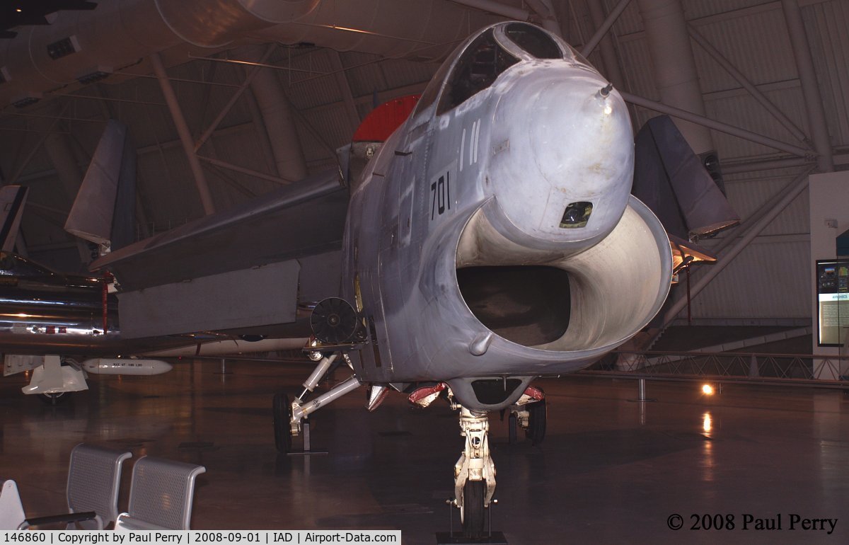 146860, Vought RF-8G Crusader C/N 632, Showing off some of her cameras