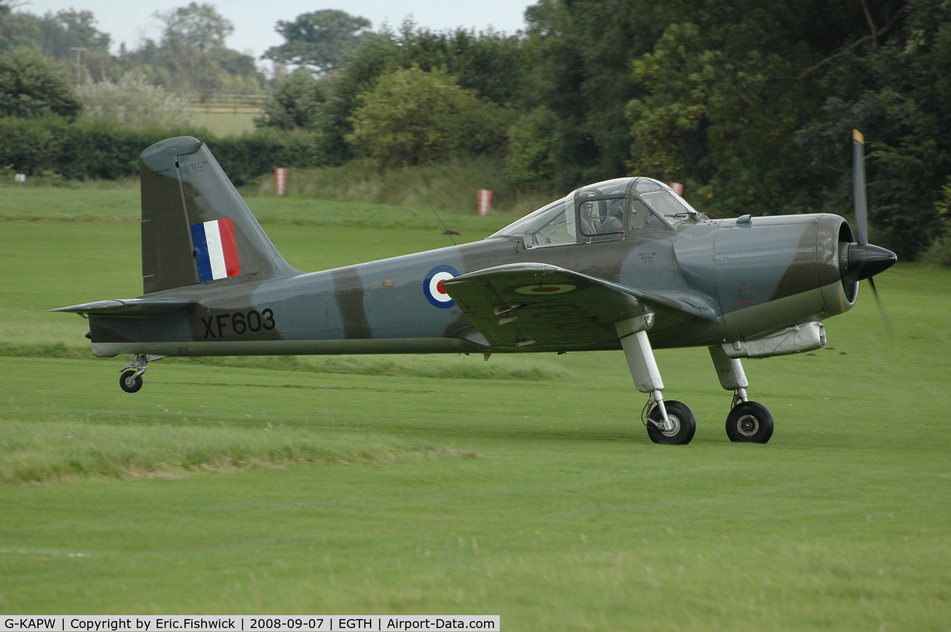 G-KAPW, 1955 Percival P-56 Provost T.1 C/N PAC/56/311, 2. XF603 at Shuttleworth Pagent Air Display 07 Sep 08
