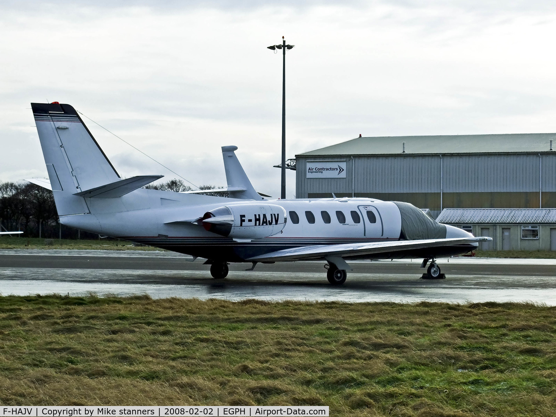 F-HAJV, 1989 Cessna 550 Citation II C/N 550-0622, Cessna citation at EDI, here for a six nations rugby game