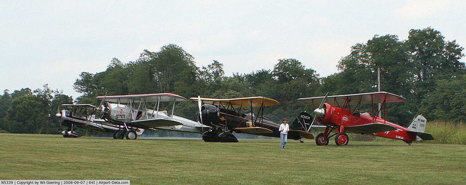 N5339, 1928 Boeing 40C C/N 1043, Three Airmail Aircraft at Lee Bottom Flying Field