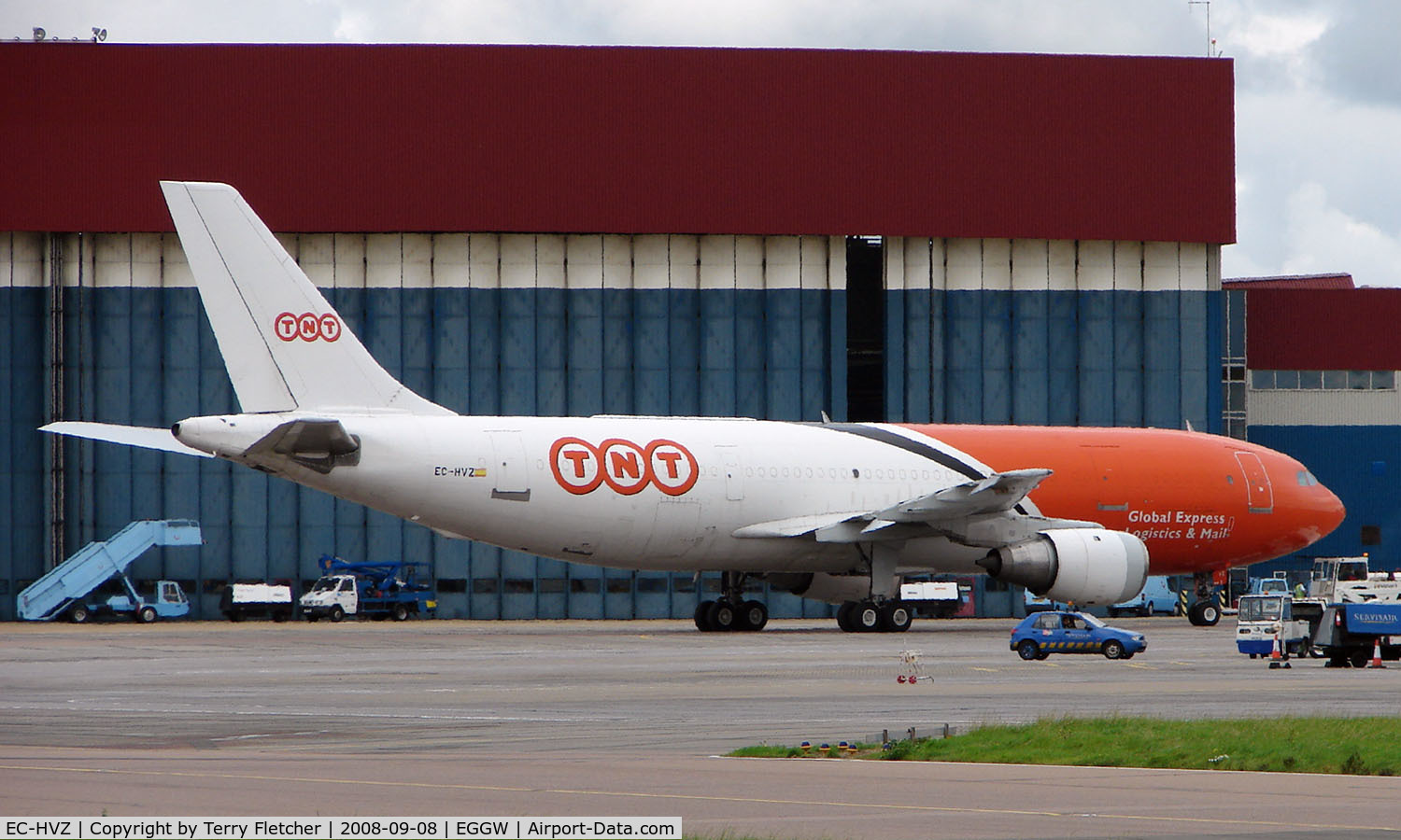 EC-HVZ, 1983 Airbus A300B4-203(F) C/N 227, TNT Airbus in Luton for Maintenance