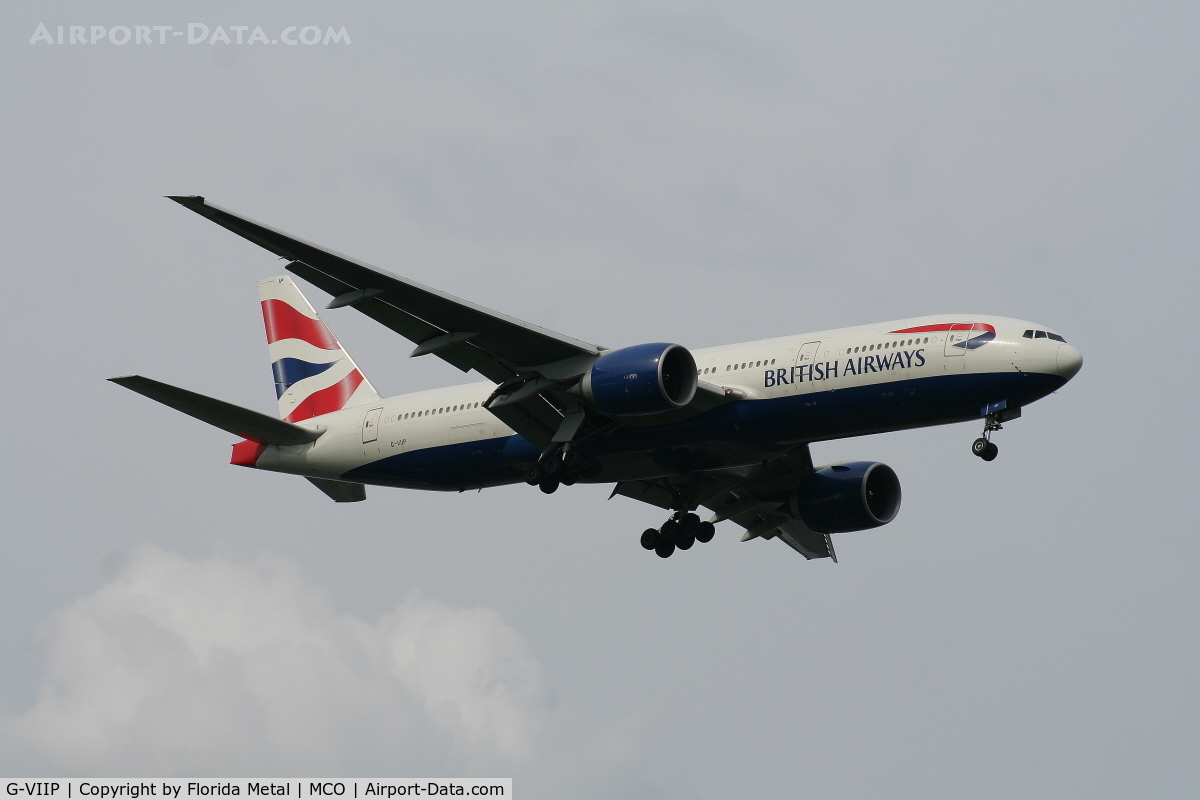 G-VIIP, 1999 Boeing 777-236 C/N 29321, British Airways 777-200 arriving from LGW