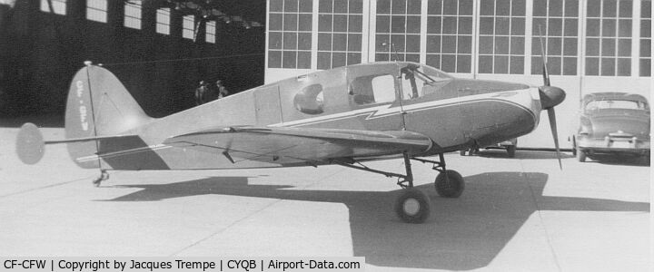 CF-CFW, 1947 Bellanca 14-13-2 Cruisair Senior C/N 1540, Quebec city, Canada, circa 1956-7