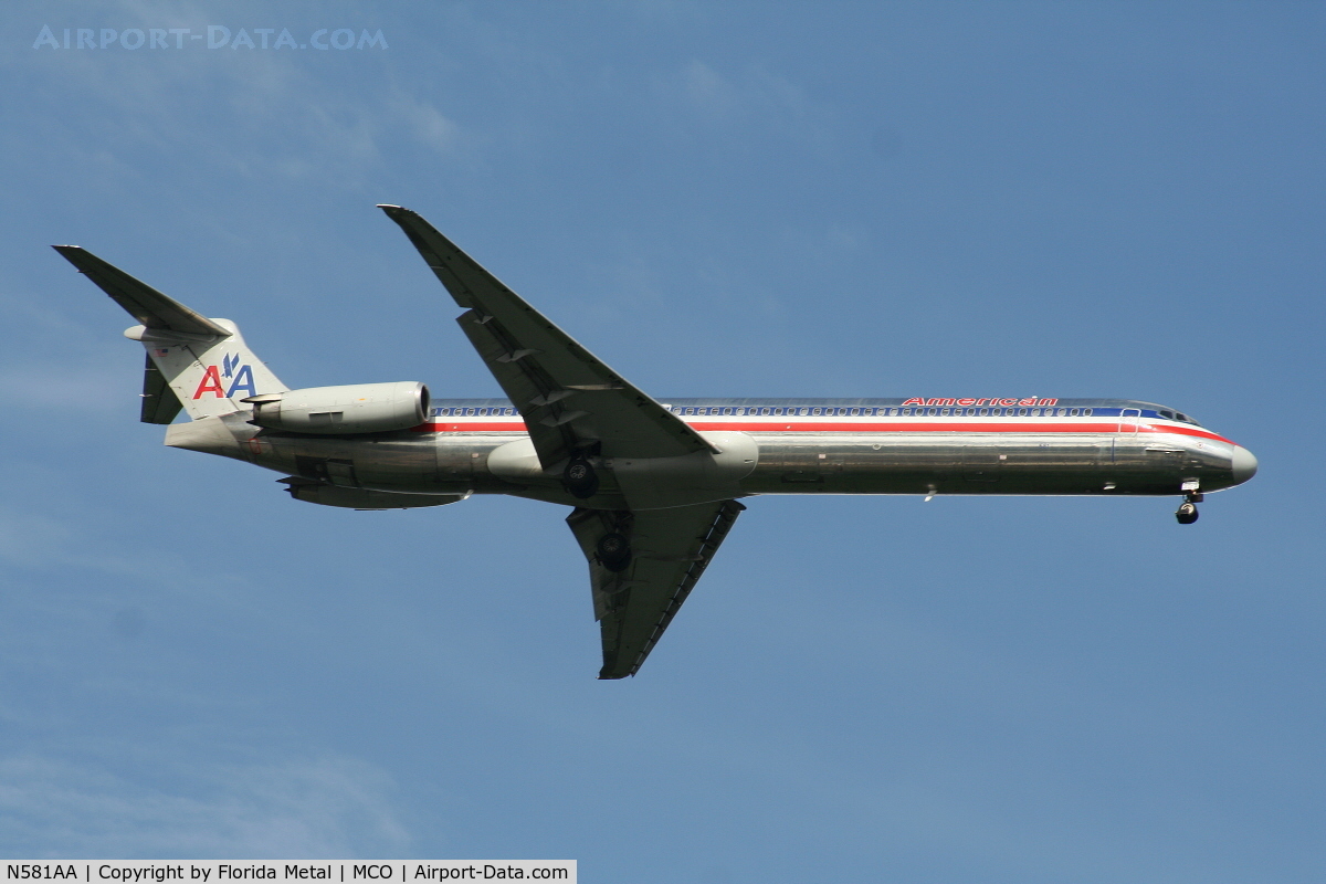 N581AA, 1991 McDonnell Douglas MD-82 (DC-9-82) C/N 53158, American MD-82
