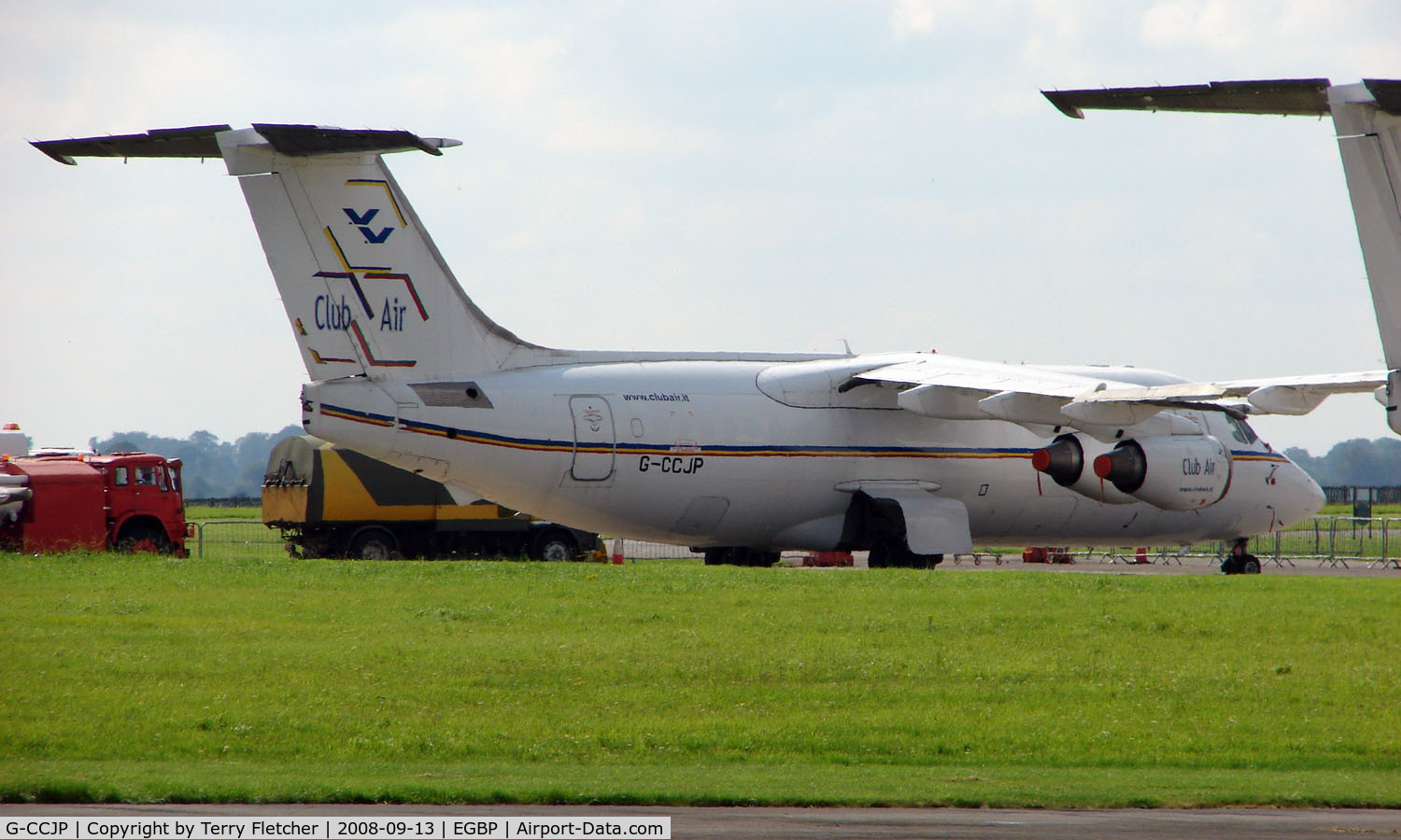 G-CCJP, 1986 British Aerospace BAe.146-200 C/N E2066, BAE 146 in storage  at Kemble 2008 - Saturday - Battle of Britain Open Day