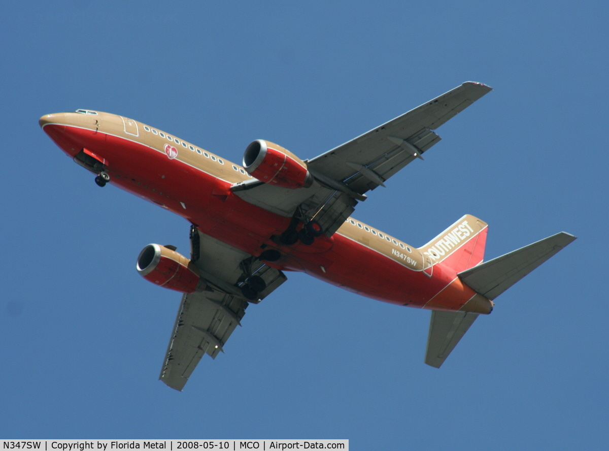 N347SW, 1989 Boeing 737-3H4 C/N 24374, Southwest 737-300