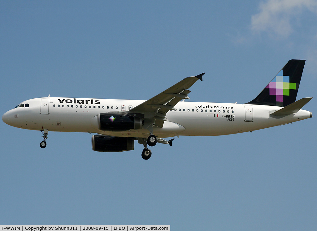 F-WWIM, 2008 Airbus A320-233 C/N 3624, C/n 3624 - First aircraft for Volaris