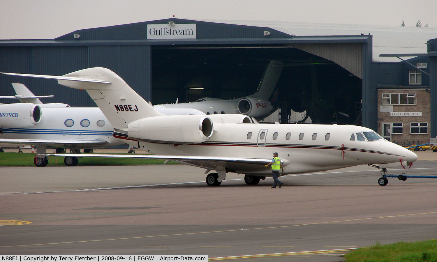 N88EJ, 1999 Cessna 750 Citation X C/N 750-0088, American Cessna 750  - Visitor to Luton In September 2008