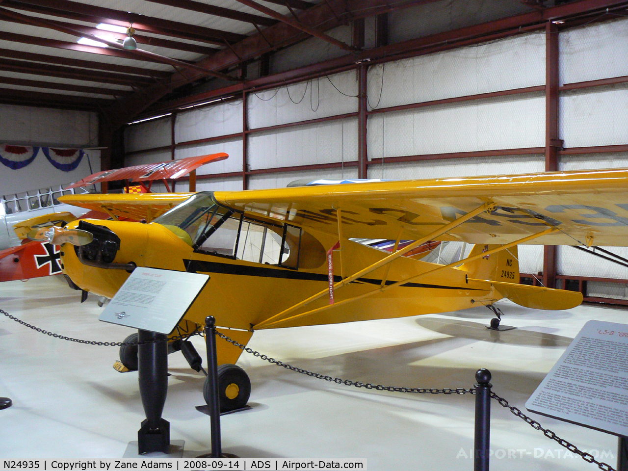 N24935, 1939 Piper J3C-65 Cub Cub C/N 3536, At the Cavanaugh Flight Museum
