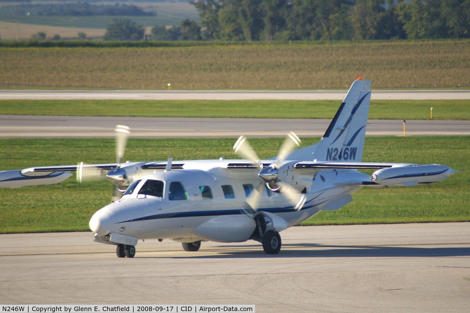 N246W, 1982 Mitsubishi MU-2B-60 Marquise C/N 1552S.A., Turning on Delta from Alpha, heading for Landmark