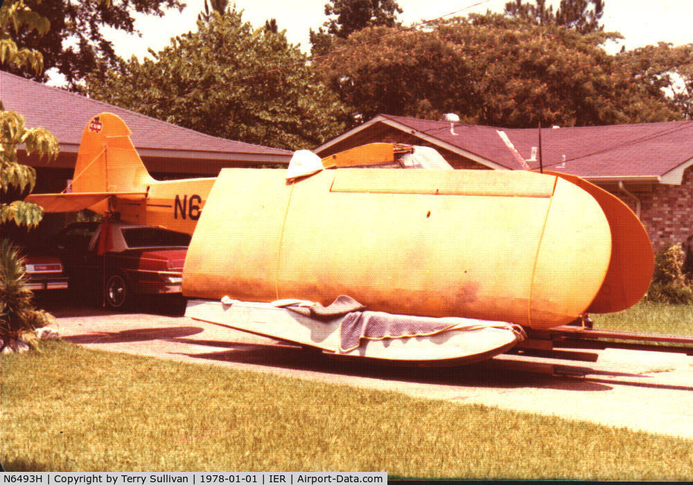 N6493H, 1946 Piper J3C-65 Cub C/N 19675, Natchitoches, LA 1978