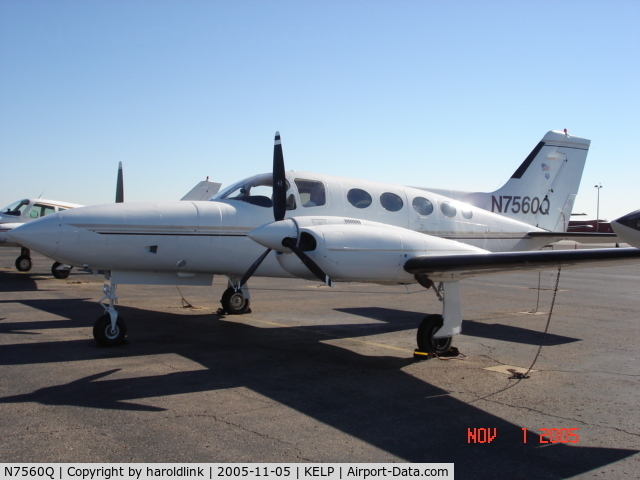 N7560Q, 1972 Cessna 421B Golden Eagle C/N 421B0346, This picture was taken by Harold Aguirre at El Paso Itnl Airport