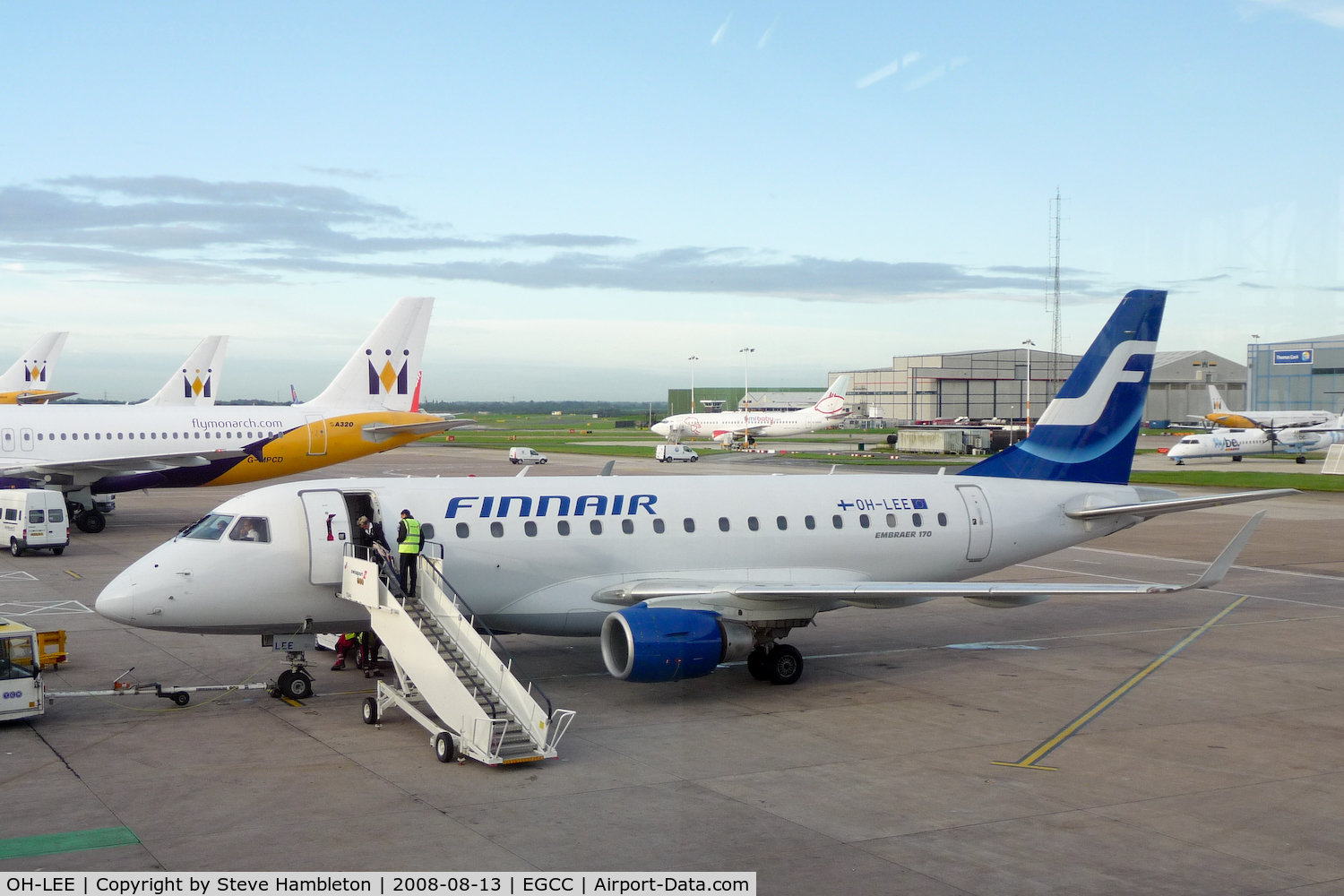 OH-LEE, 2005 Embraer 170LR (ERJ-170-100LR) C/N 17000093, Nearly ready for pushback for it's flight to Helsinki
