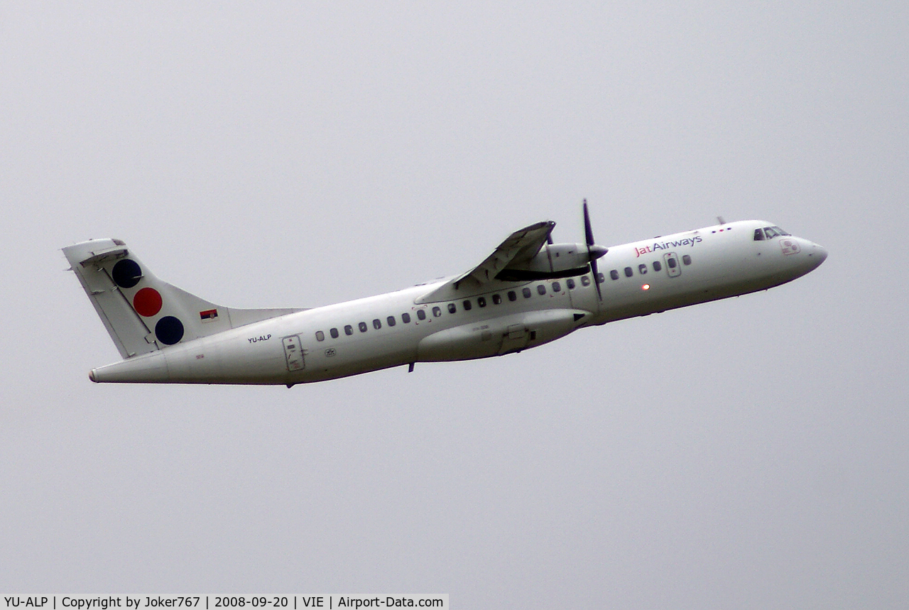 YU-ALP, 1990 ATR 72-202 C/N 189, Jat Airways Aérospatiale ATR-72