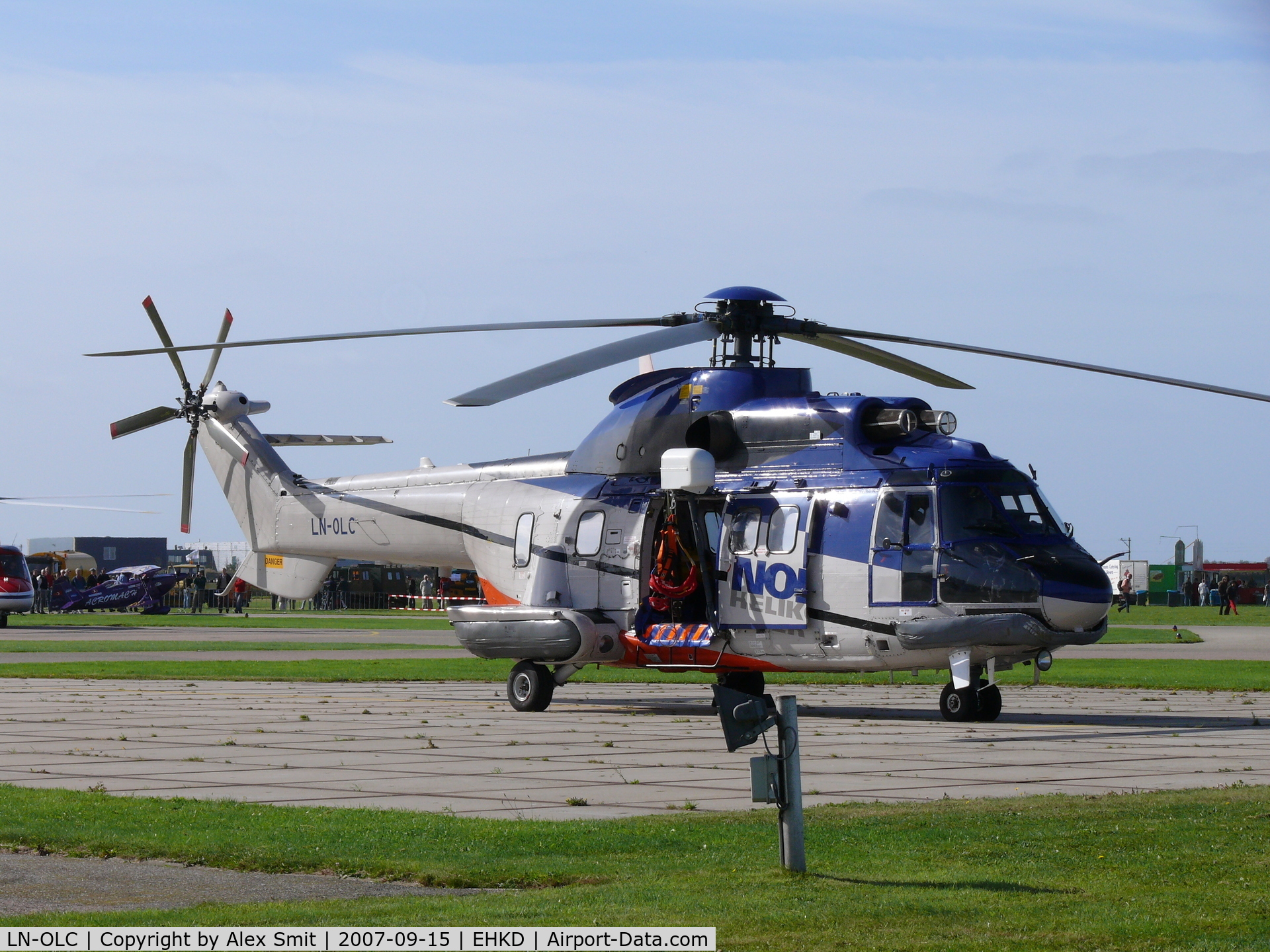 LN-OLC, 1983 Aerospatiale AS-332L Super Puma C/N 2083, Airshow or not, this helo is ready for emergencies at the North Sea