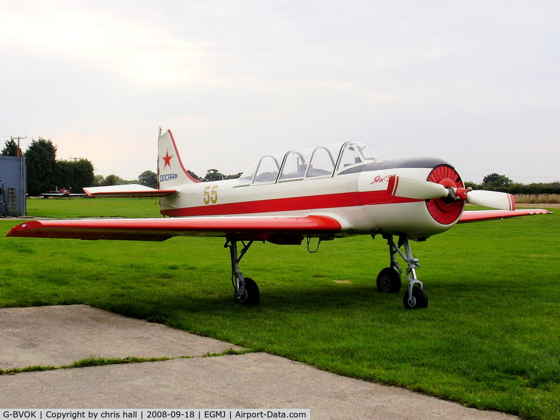 G-BVOK, 1991 Yakovlev (Aerostar) Yak-52 C/N 9111505, Previous ID: RA-9111505