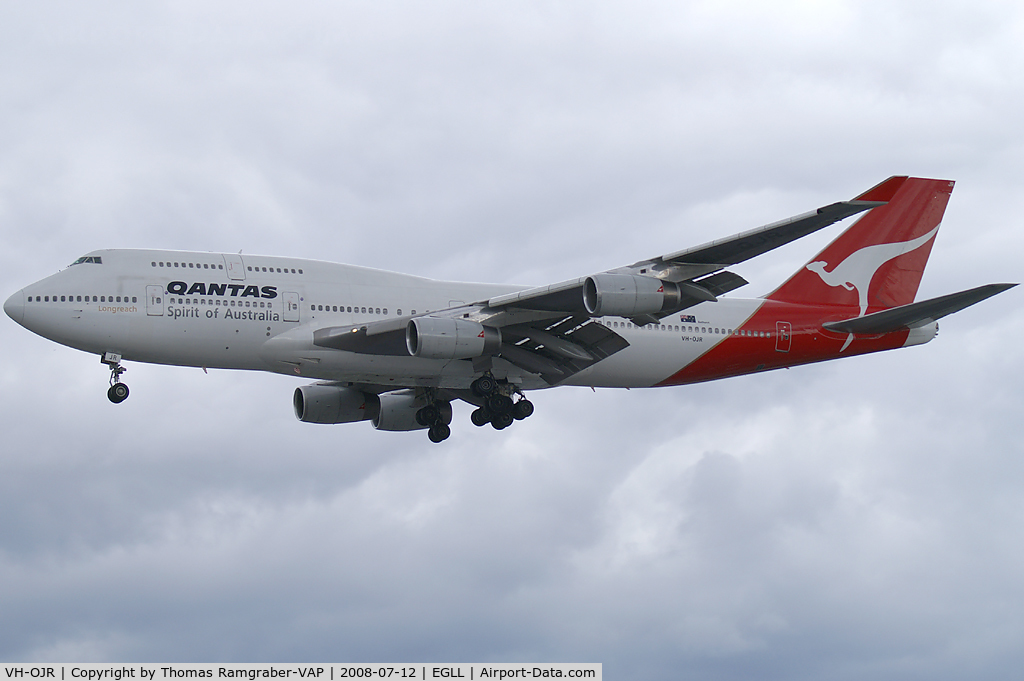 VH-OJR, 1992 Boeing 747-438 C/N 25547, Qantas Boeing 747-400