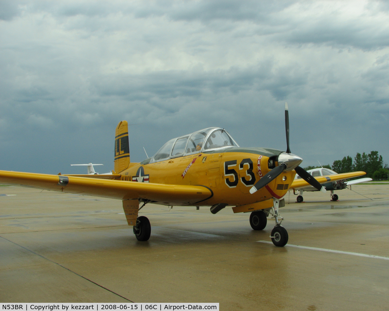 N53BR, 1953 Beech T-34A Mentor Mentor C/N G-152, 2008 fathers day breakfast at Schaumburg IL