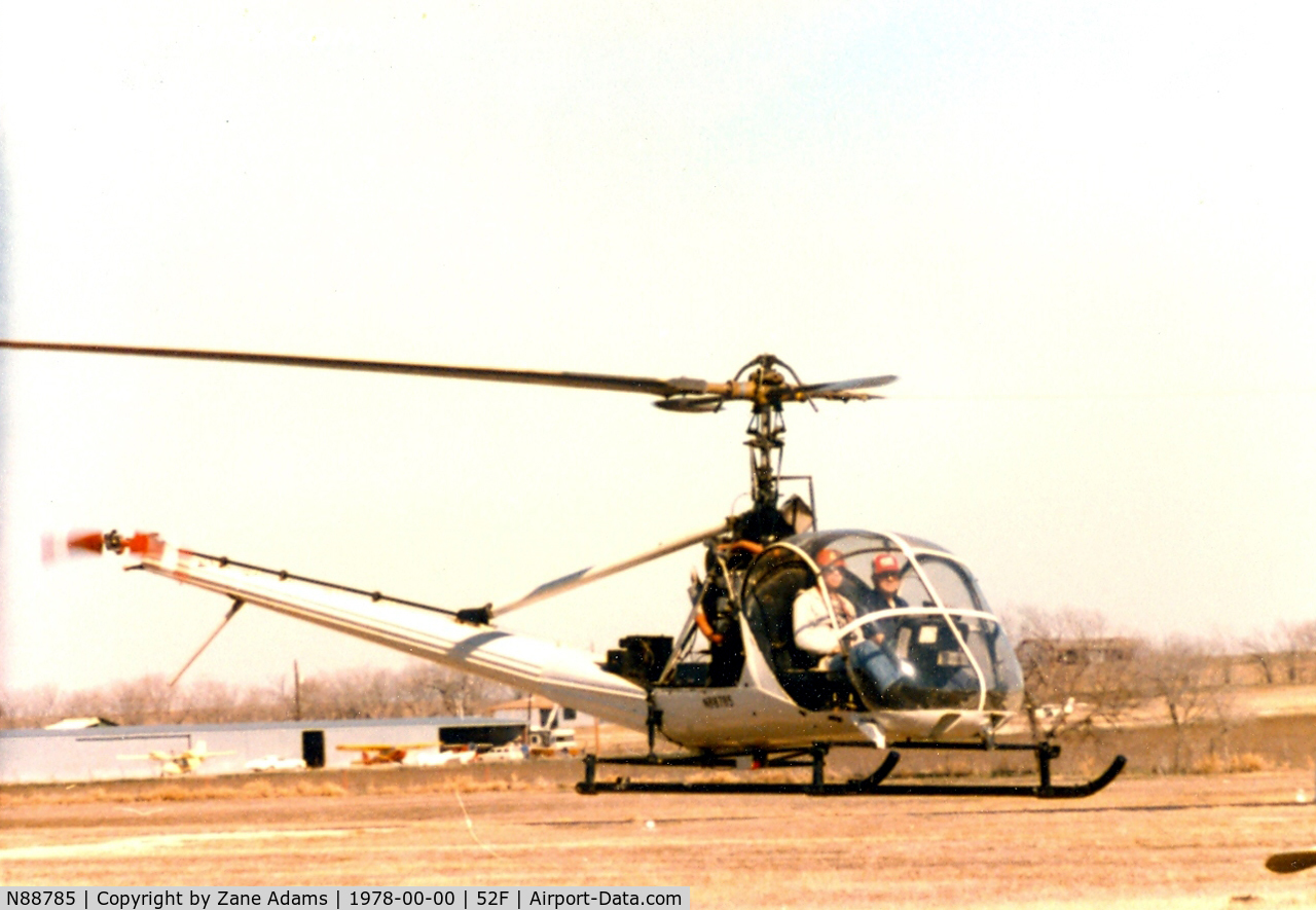 N88785, Hiller OH-23B Raven C/N 560, At Northwest Regional (Aero Valley) TX - this aircraft was destroyed in an off airport emergency landing @ 1989