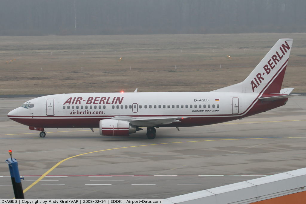 D-AGEB, 1989 Boeing 737-35B C/N 23971, Air Berlin 737-300
