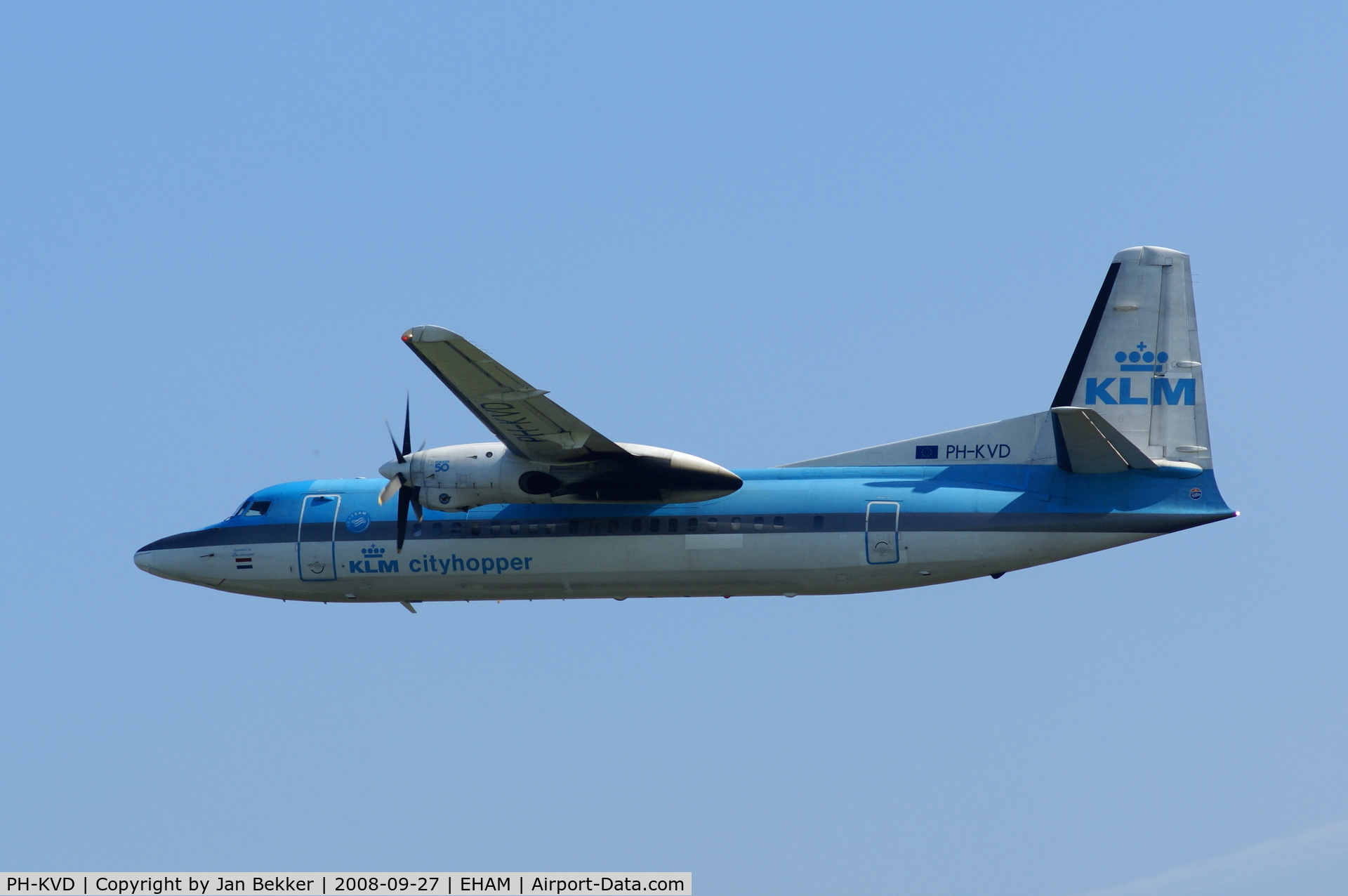 PH-KVD, 1990 Fokker 50F C/N 20197, Just after take off